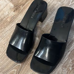 Steve Madden Harlin Black Jelly Sandals Size 8